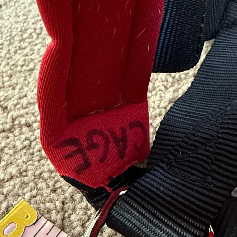 Big Smile Paw Red & Black Dog Head Muzzle – Comfortable No-Pull Training